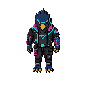 GPT-Image-2 cyberpunk birdman pixel art example